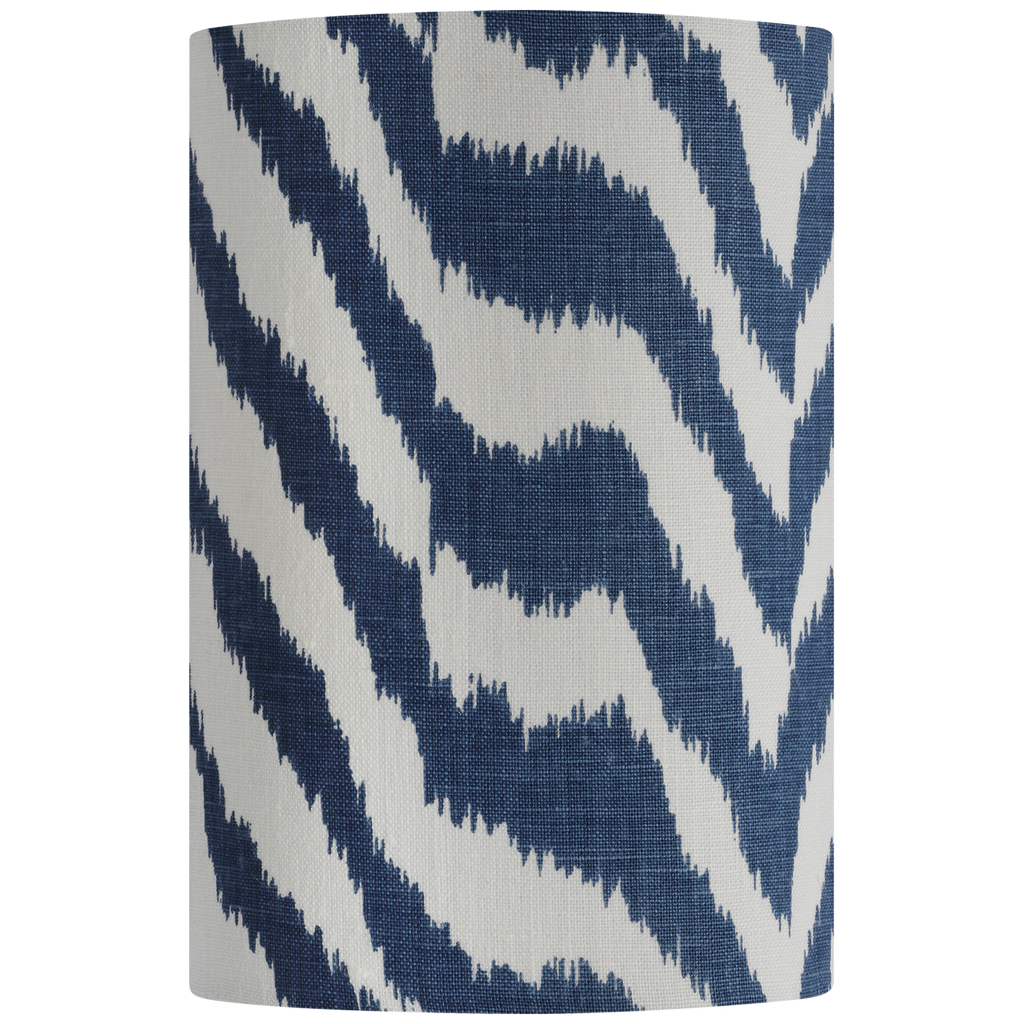 Maeve 8" Shield Sconce | Hand-Rubbed Antique Brass | Schumacher Blue Quincy Shield
