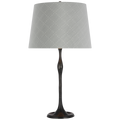 Romero Medium Table Lamp | Bronze | Schumacher 16" Sky Elin Check Empire Shade