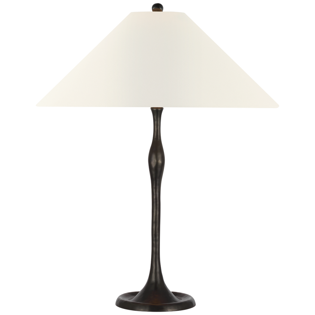 Romero Medium Table Lamp | Bronze | 19" Linen Flare Shade
