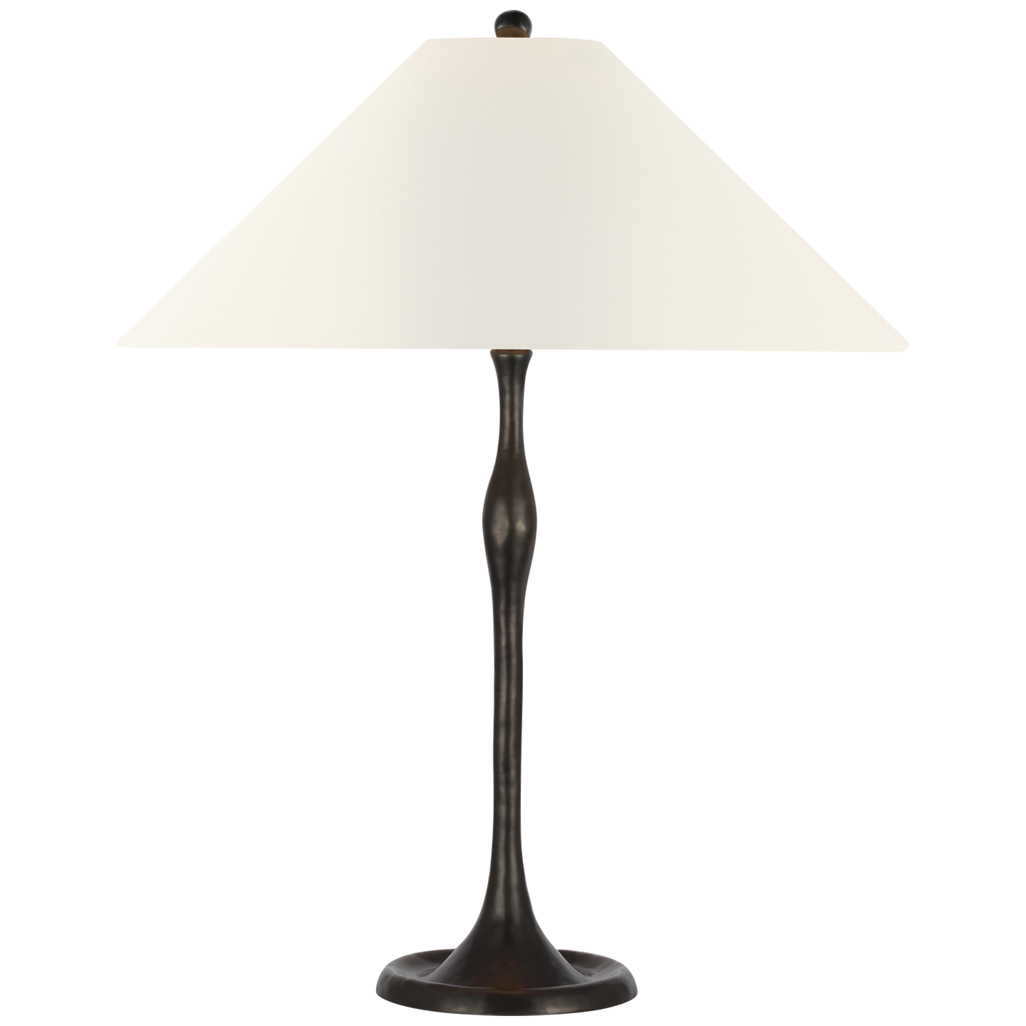 Romero Medium Table Lamp | Bronze | 19" Linen Flare Shade