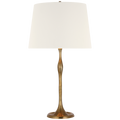 Romero Medium Table Lamp | Hand-Rubbed Antique Brass | 16" Linen Empire Shade