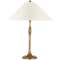 Romero Medium Table Lamp | Hand-Rubbed Antique Brass | 19" Linen Flare Shade