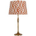 Romero Medium Table Lamp | Hand-Rubbed Antique Brass | Schumacher 16" Brick Amero Empire Shade