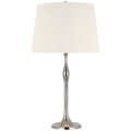 Romero Medium Table Lamp | Polished Nickel | 16" Linen Empire Shade