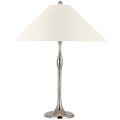 Romero Medium Table Lamp | Polished Nickel | 19" Linen Flare Shade