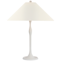 Romero Medium Table Lamp | Plaster White | 19" Linen Flare Shade