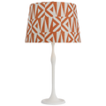 Romero Medium Table Lamp | Plaster White | Schumacher 16" Brick Amero Empire Shade