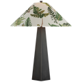 Zoran Medium Table Lamp | Bronze | Schumacher 21" Document Les Fougeres Flare Shade