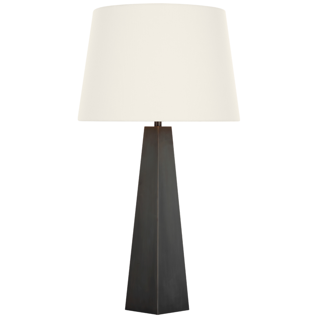 Zoran Medium Table Lamp | Bronze | 16" Linen Empire Shade