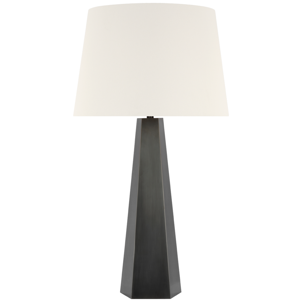 Zoran Medium Table Lamp | Bronze | 16" Linen Empire Shade