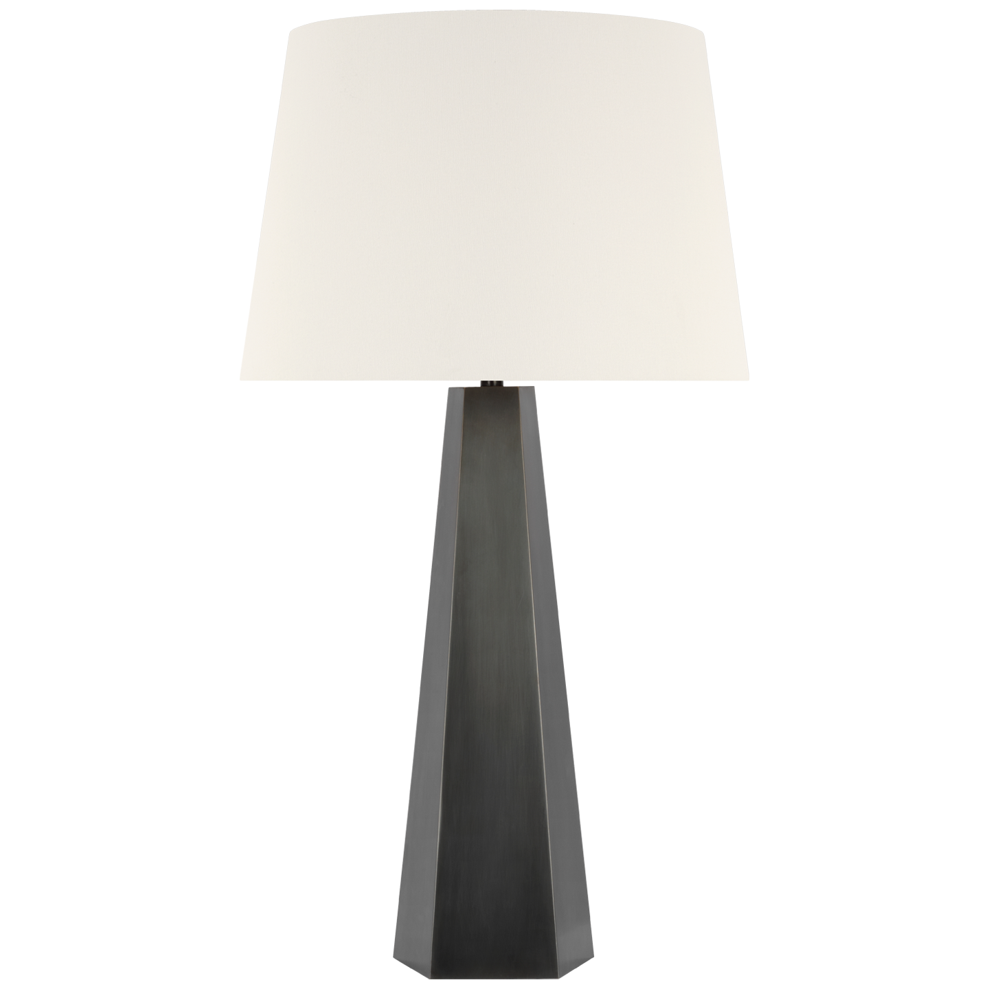 Zoran Medium Table Lamp | Bronze | 16" Linen Empire Shade