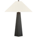 Zoran Medium Table Lamp | Bronze | 21" Linen Flare Shade