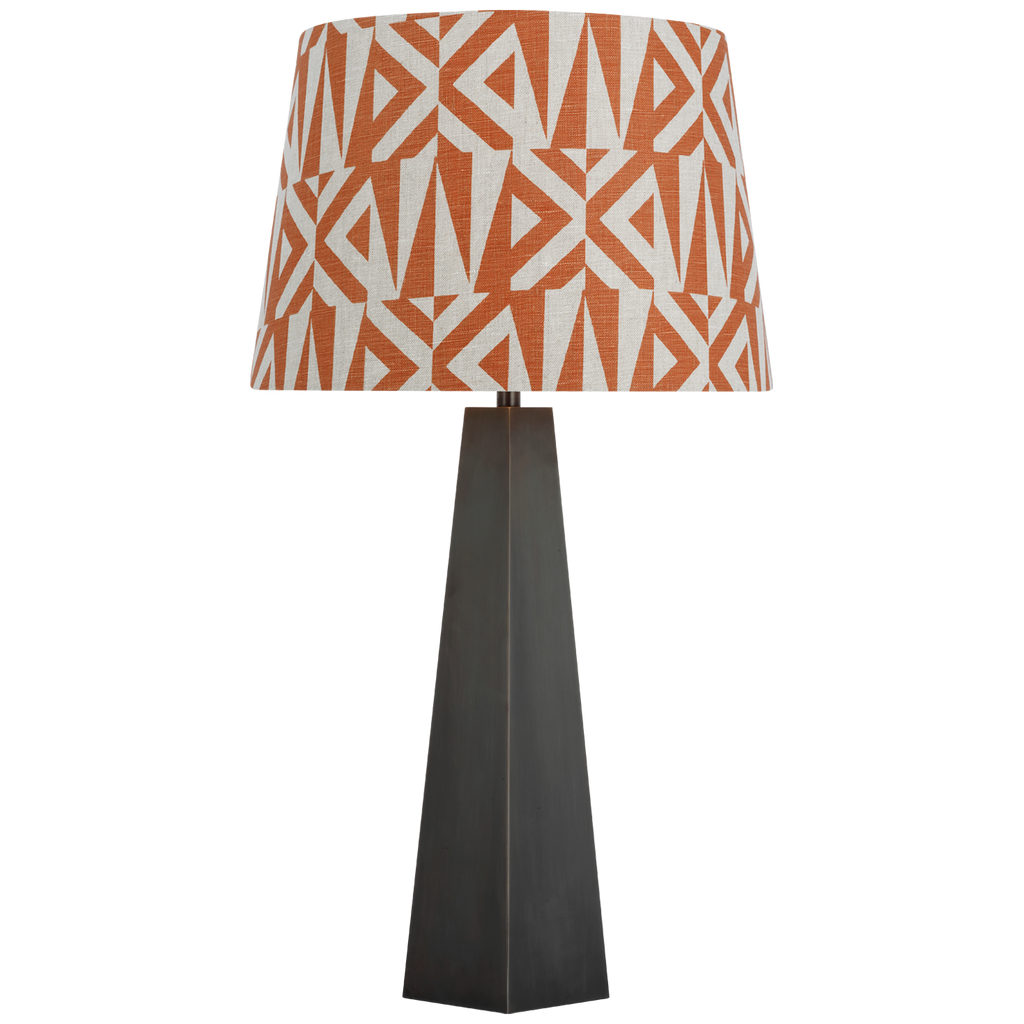 Zoran Medium Table Lamp | Bronze | Schumacher 16" Brick Amero Empire Shade