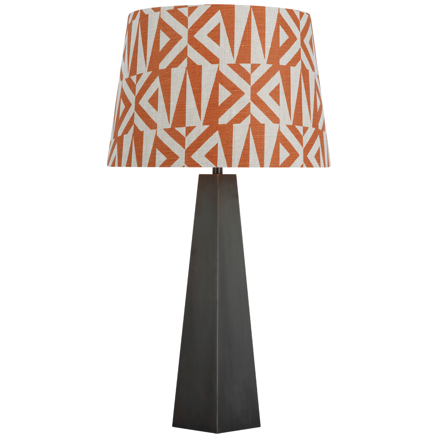 Zoran Medium Table Lamp | Bronze | Schumacher 16" Brick Amero Empire Shade