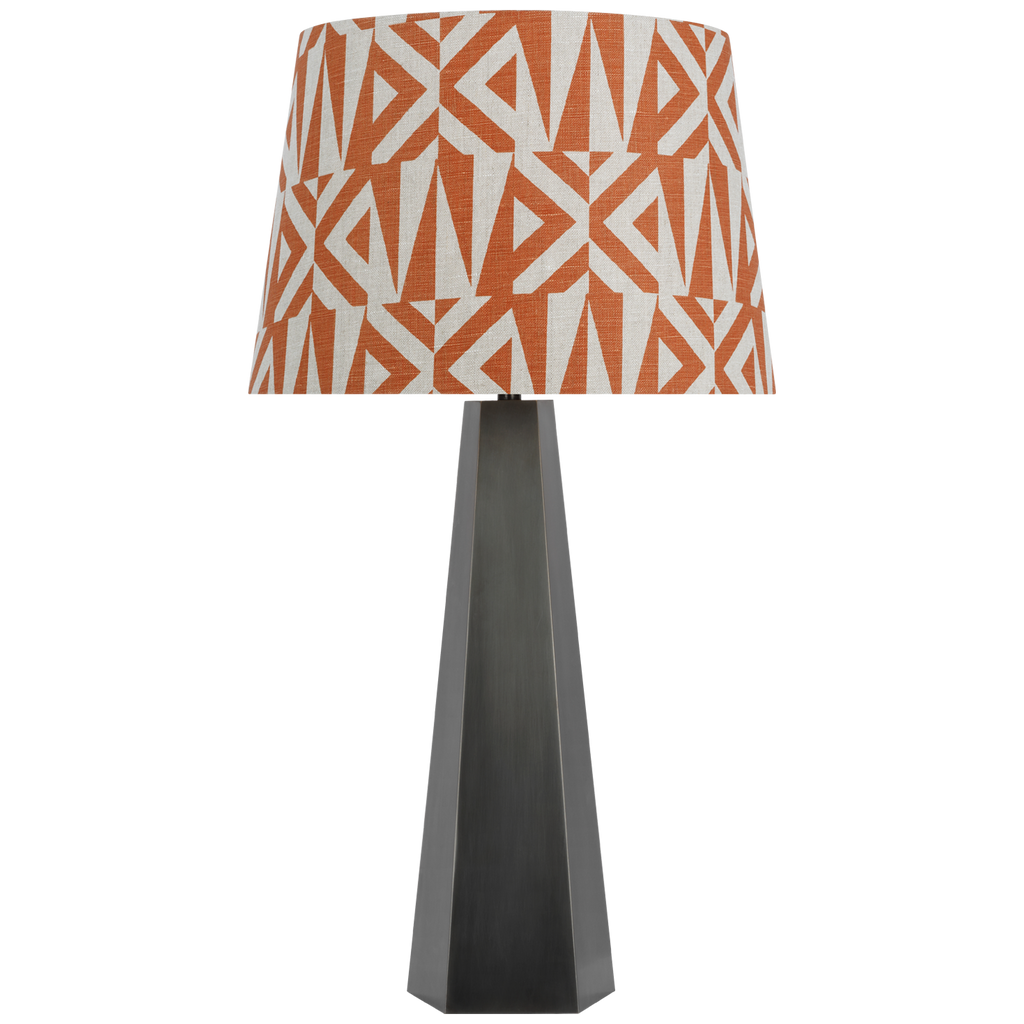 Zoran Medium Table Lamp | Bronze | Schumacher 16" Brick Amero Empire Shade