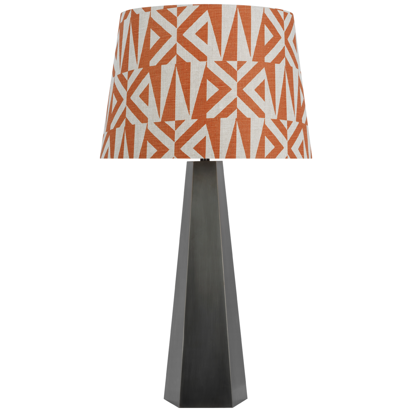 Zoran Medium Table Lamp | Bronze | Schumacher 16" Brick Amero Empire Shade