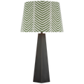 Zoran Medium Table Lamp | Bronze | Schumacher 16" Verde La Jolla Empire Shade