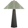 Zoran Medium Table Lamp | Bronze | Schumacher 21" Verde La Jolla Flare Shade