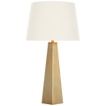 Zoran Medium Table Lamp | Hand-Rubbed Antique Brass | 16" Linen Empire Shade