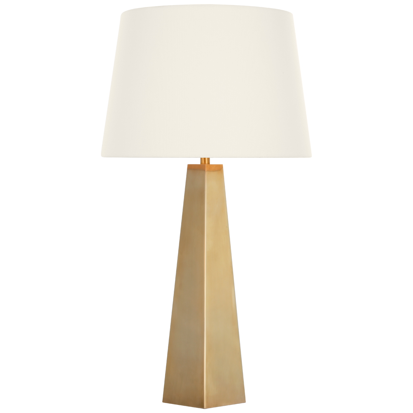 Zoran Medium Table Lamp | Hand-Rubbed Antique Brass | 16" Linen Empire Shade