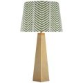 Zoran Medium Table Lamp | Hand-Rubbed Antique Brass | Schumacher 16" Verde La Jolla Empire Shade