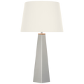 Zoran Medium Table Lamp | Polished Nickel | 16" Linen Empire Shade