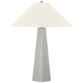 Zoran Medium Table Lamp | Polished Nickel | 21" Linen Flare Shade