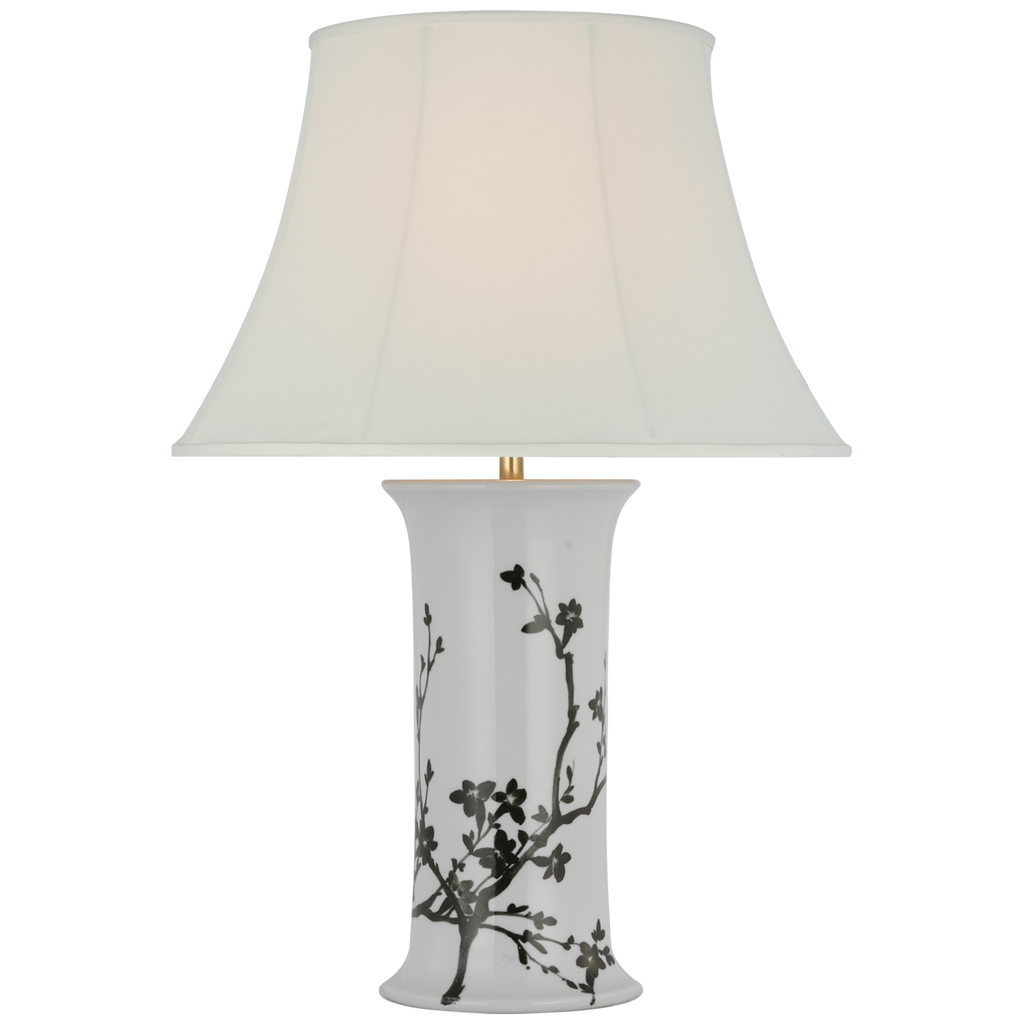 Mallory Medium Table Lamp | Black Twiggy | 20" Silk Soft Empire Shade