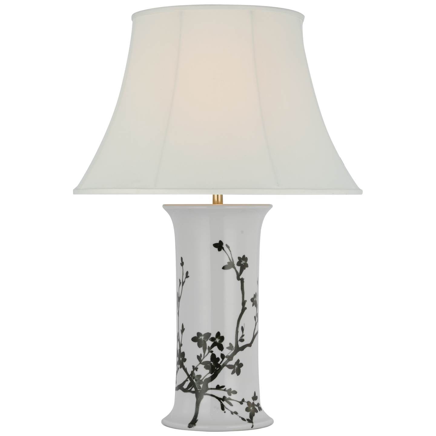 Mallory Medium Table Lamp | Black Twiggy | 20" Silk Soft Empire Shade