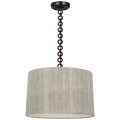 Evelyn 19" Hanging Shade | Bronze and Natural Oak | Schumacher Natural Mohave Shade