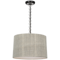 Evelyn 19" Hanging Shade | Bronze and White Oak | Schumacher Natural Mohave Shade