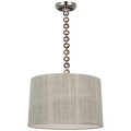 Evelyn 19" Hanging Shade | Polished Nickel and Natural Oak | Schumacher Natural Mohave Shade