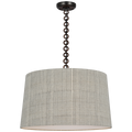 Evelyn 25" Hanging Shade | Bronze and Natural Oak | Schumacher Natural Mohave Shade