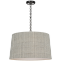 Evelyn 25" Hanging Shade | Bronze and White Oak | Schumacher Natural Mohave Shade
