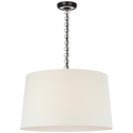 Evelyn 25" Hanging Shade | Bronze and White Oak | Linen Shade