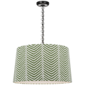Evelyn 25" Hanging Shade | Bronze and White Oak | Schumacher Verde La Jolla Shade
