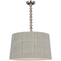 Evelyn 25" Hanging Shade | Polished Nickel and Natural Oak | Schumacher Natural Mohave Shade