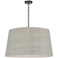Evelyn 33" Hanging Shade | Bronze and White Oak | Schumacher Natural Mohave Shade