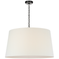 Evelyn 33" Hanging Shade | Bronze and White Oak | Linen Shade