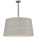 Evelyn 33" Hanging Shade | Polished Nickel and Natural Oak | Schumacher Natural Mohave Shade