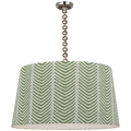 Evelyn 33" Hanging Shade | Polished Nickel and Natural Oak | Schumacher Verde La Jolla Shade