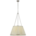 Allister 29" Hanging Shade | Polished Nickel | Silk Pleated Shade