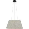 Caufield 21" Hanging Shade | Bronze | Schumacher Taupe Abstract Leaf Shade
