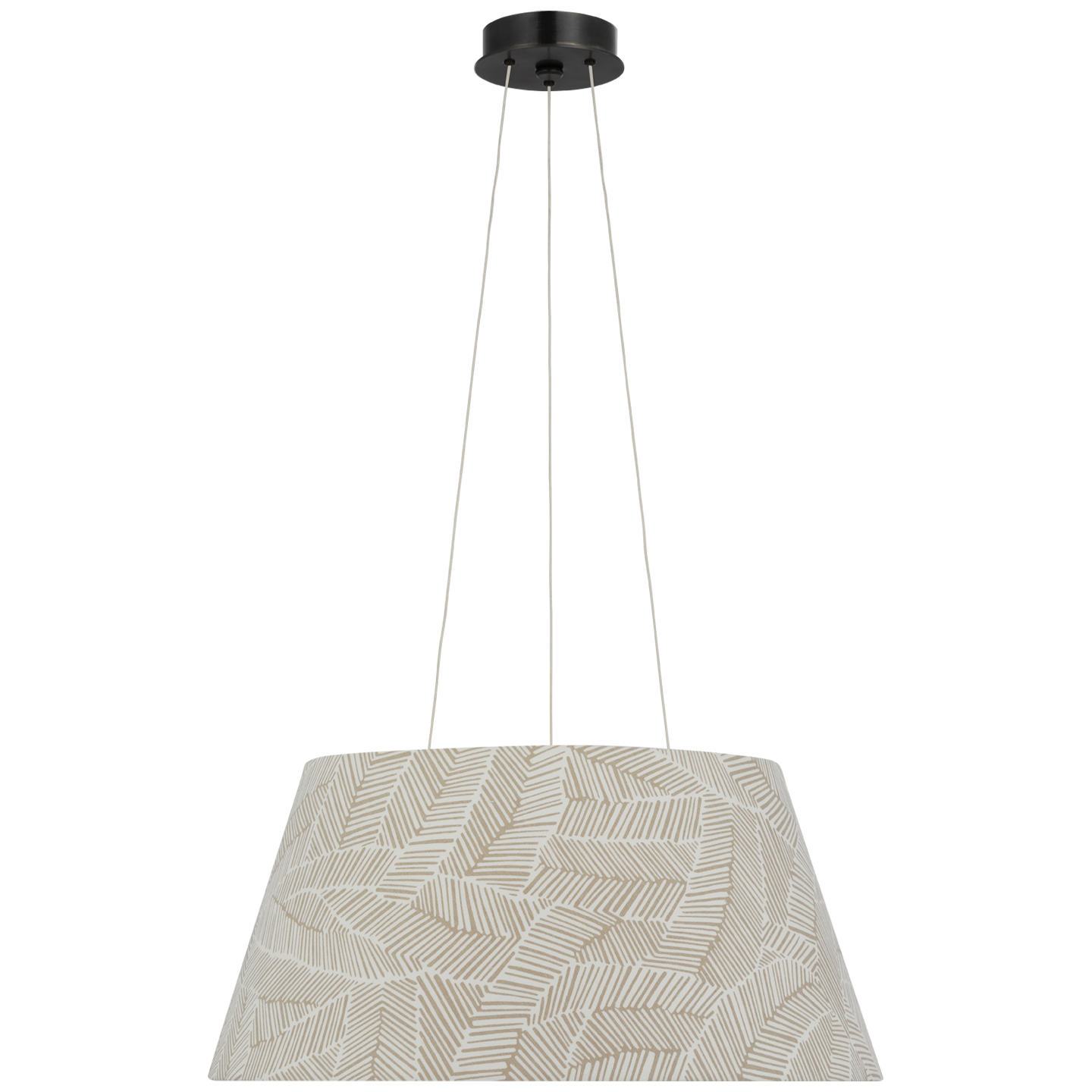 Caufield 21" Hanging Shade | Bronze | Schumacher Taupe Abstract Leaf Shade