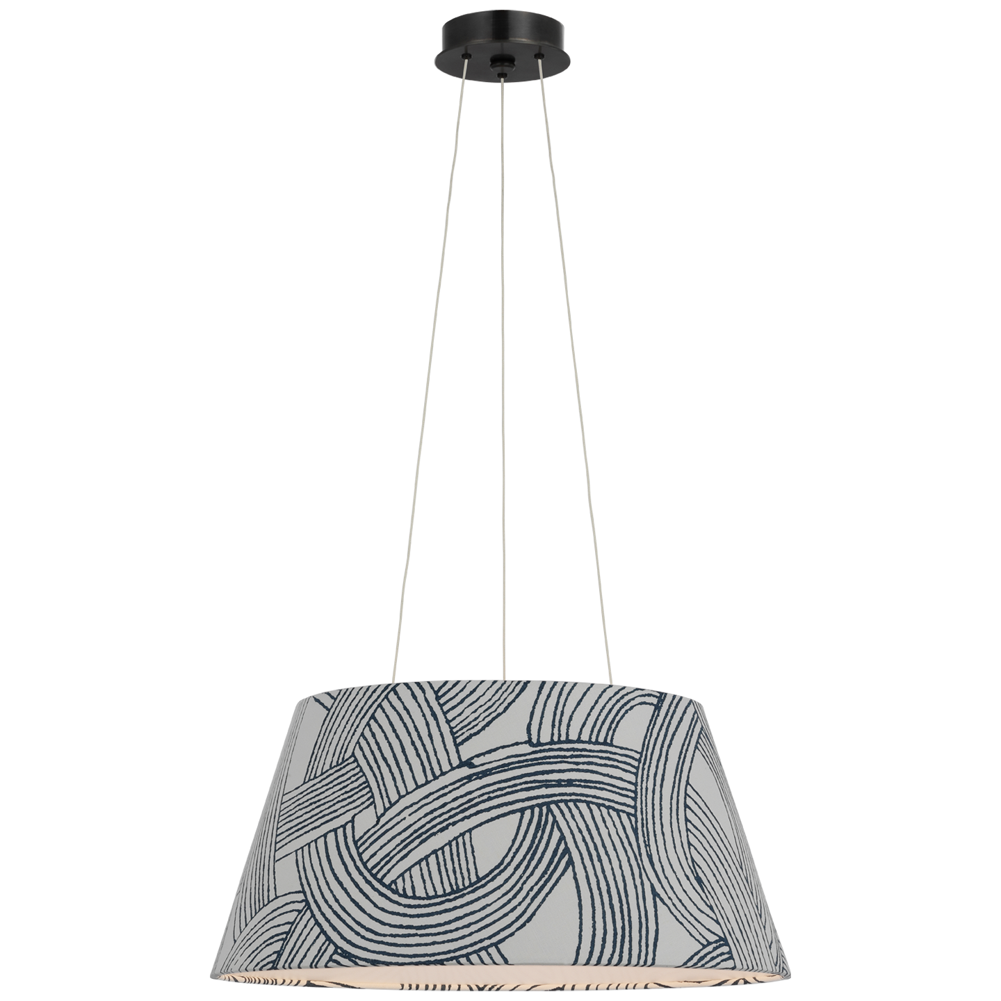 Caufield 21" Hanging Shade | Bronze | Schumacher Blue Freeform Shade