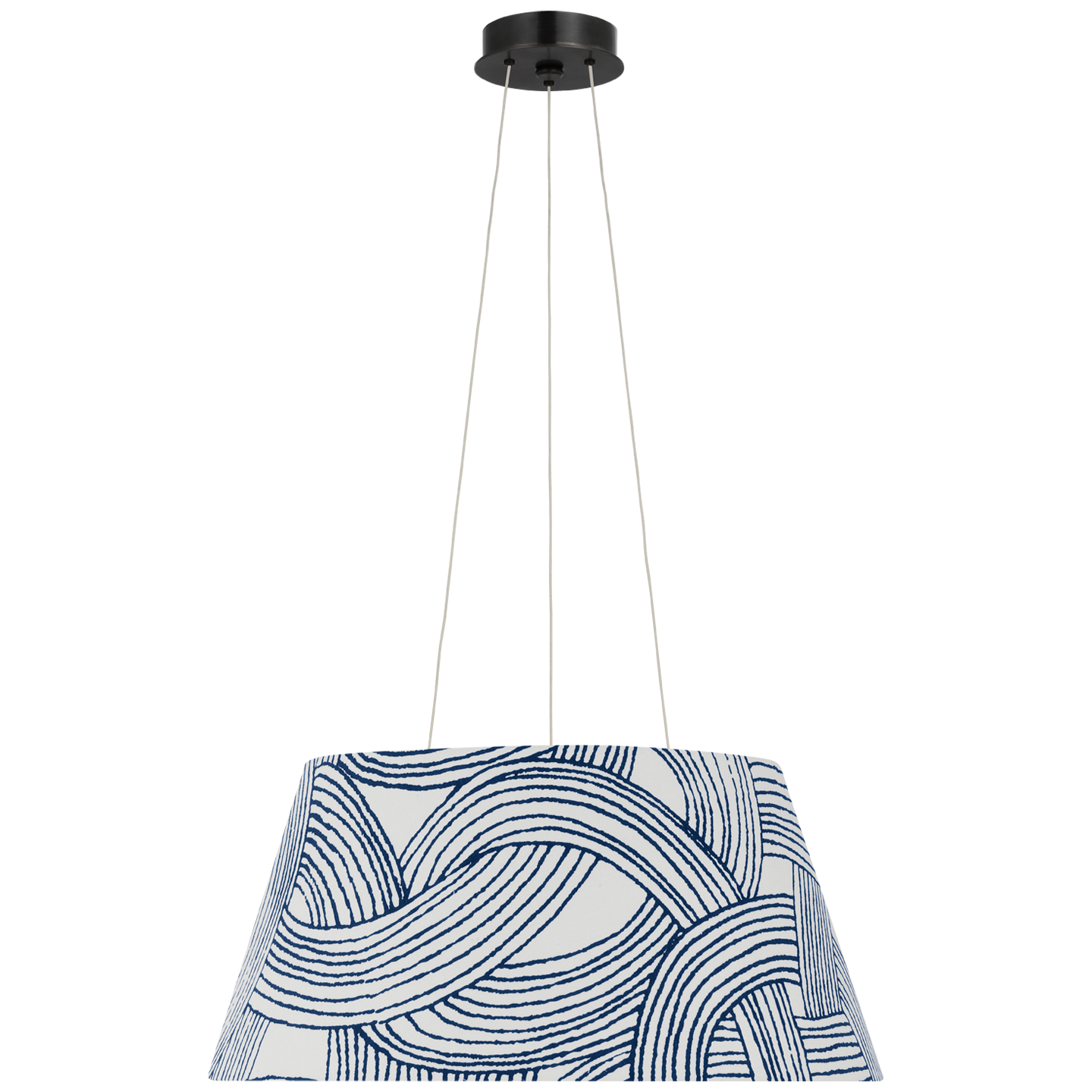 Caufield 21" Hanging Shade | Bronze | Schumacher Blue Freeform Shade