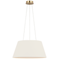 Caufield 21" Hanging Shade | Hand-Rubbed Antique Brass | Linen Shade