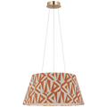 Caufield 21" Hanging Shade | Hand-Rubbed Antique Brass | Schumacher Brick Amero Shade