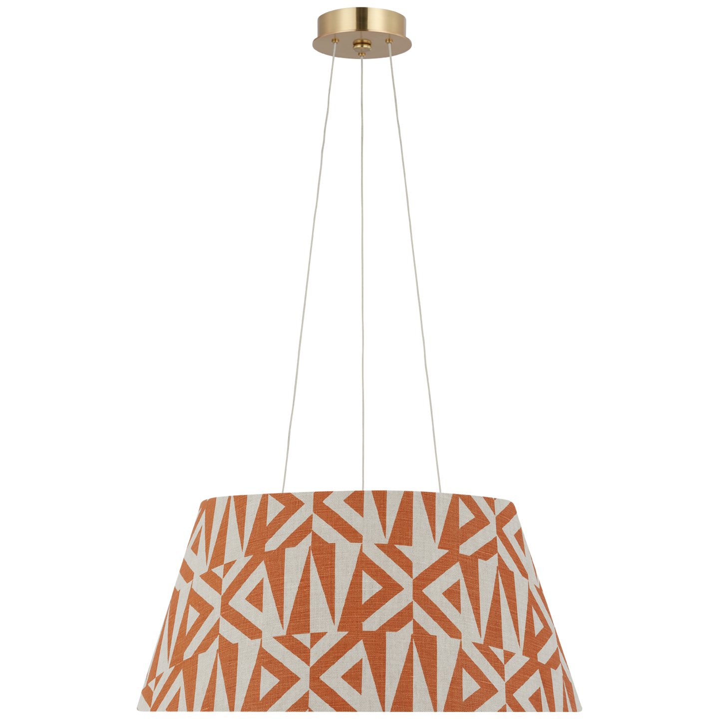 Caufield 21" Hanging Shade | Hand-Rubbed Antique Brass | Schumacher Brick Amero Shade
