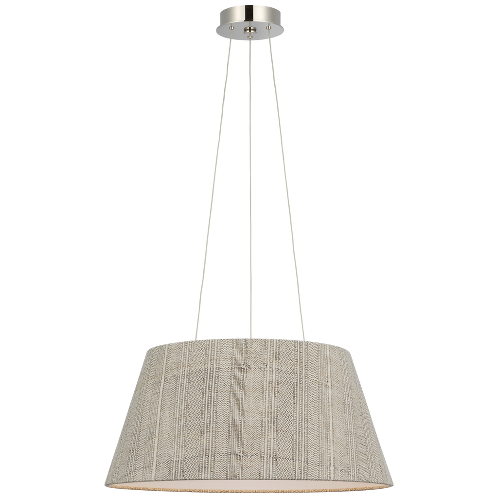 Caufield 21" Hanging Shade | Polished Nickel | Schumacher Natural Mohave Shade